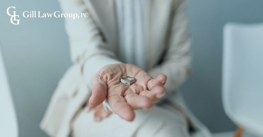 wedding ring in hand