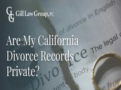 Divorce records and magnifying glass