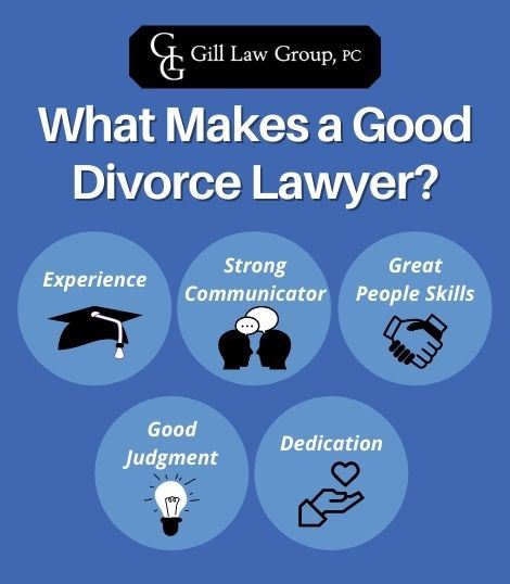 what makes a good divorce lawyer infographic
